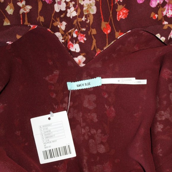 Kimchi Blue Maroon Keyhole Mini Shift Dress - Picture 6 of 6